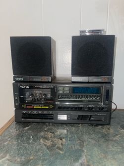Vintage YORX AM/FM  Stereo Receiver/ Recorder w/Speakers