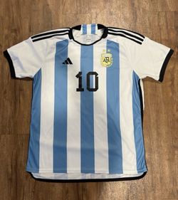 Adidas Argentina Messi white and blue jersey