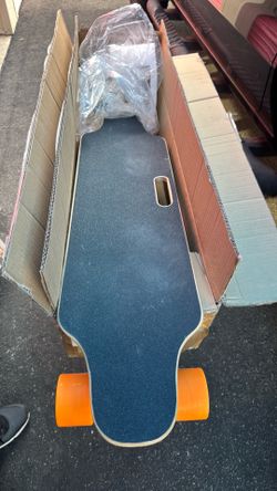 Caroma Electric Skateboard for Adults Youth, 350W and 12.4 MPH Top Speed, 8 Miles Max Range orange