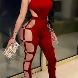 Women Jumpsuit Color Wine
