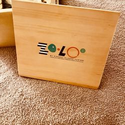 Original ZOLO Wooden Toy Set Wood Vintage Higashi Glaser Design 1987 (55) Pieces