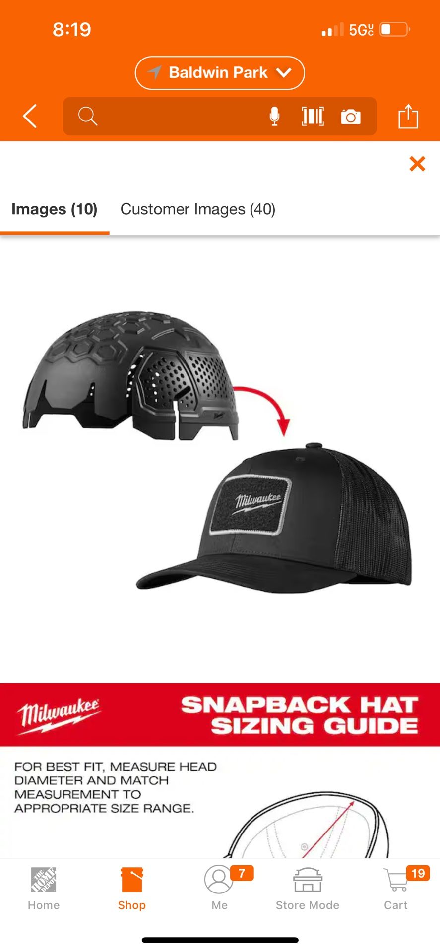 Milwaukee Black Snapback Bump Cap