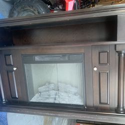 Free Electric Fireplace Console Table