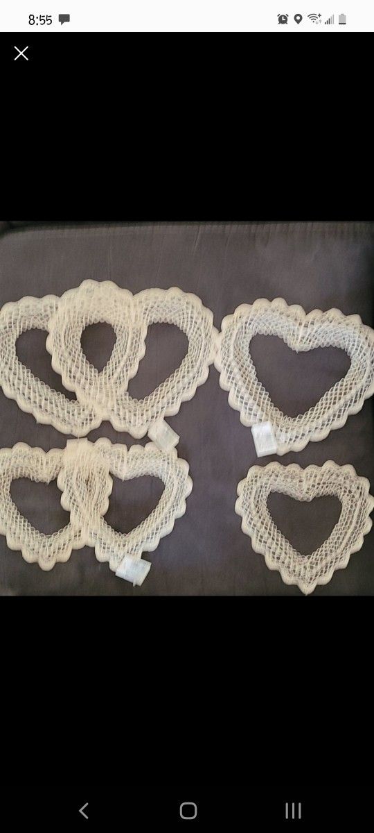 Crochet Heart Wreaths