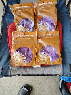 African Satin Line Bonnet Caps