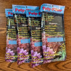 Poly-Filter Aquarium Filter 4”x 8” (4 total)