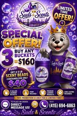 Detergent 3 for $160 & Scent Beads $40 each