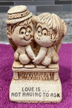 Vintage 1972 Paula Figurine "Love Is... Not Having To Ask"