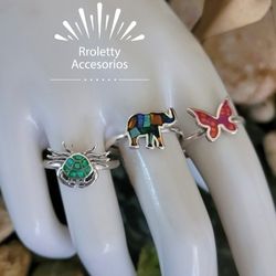 Sterling Silver 925 Rings Different Design With Opal Stone.