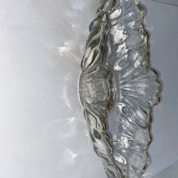 Vintage 1950 Jeanette Clear Glass Gondola Bowl 