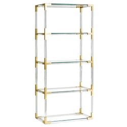 Everly Quinn Clear And Gold Shelves