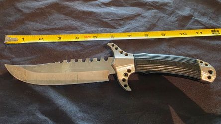 Vintage CX-14G Japan 440 Stainless Fixed Blade Hunting/Survival Knife Sawback