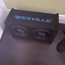 Rockville RV1010P Dual 10" 1000w Car Audio Subwoofers Vented Sub Enclosure Box