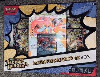 🔥POKÉMON ASCENDED HEROES MEGA FERALIGATR EX BOX – NEW SEALED 🔥