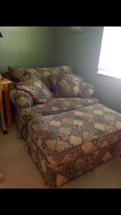 Oversized chair and ottoman