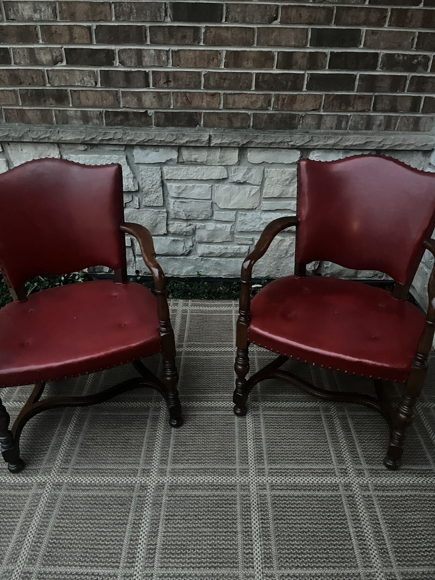 Red Vintage Vinyl Chairs