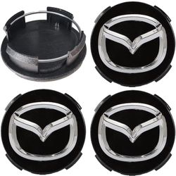 Wheel Center Caps Parts for M-da, 56mm/2.2'' Rim Wheel Center Hub Caps Badge Cover fit 2 3 CX4 CX5 CX7 Axela Atenza OEM Size 4PCS Set (Long Foot Snap)