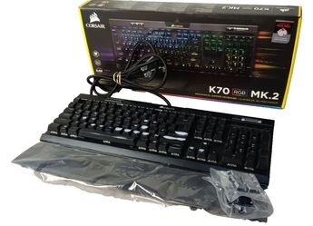 Corsair k70 RGB MK.2 Low Profile Wired Gaming Keyboard RGP0063 WITH BOX and KEYS
