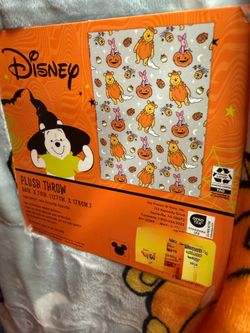 Winnie the Pooh Halloween throw blanket