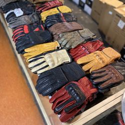 Motorcycle Gloves New Leather $40+