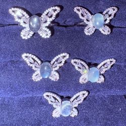 Butterfly Ring With Moonstone Accent