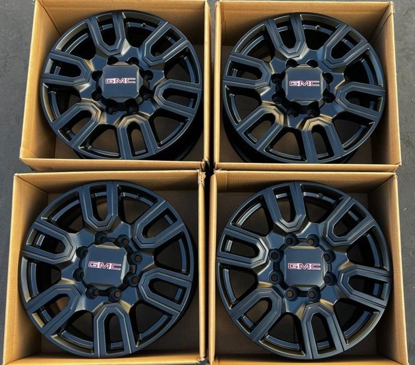 20" GMC Denali AT4  2500 / 3500 Satin Black OEM Rims
