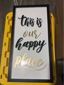 Set of 4 Framed Inspirational Wall Art – Black & Gold Decor