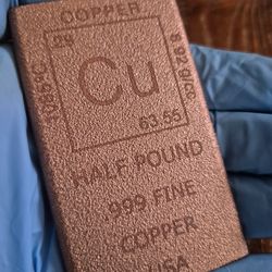 1/2 copper bar $50