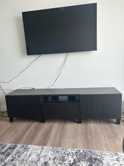 Dark brown tv stand