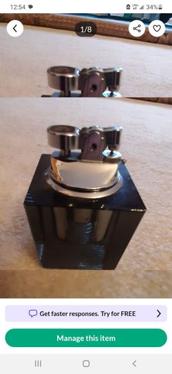 Vintage Calibri Smoke colored tabletop Lighter.