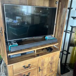 Solid Oak TV Media Storage Unit