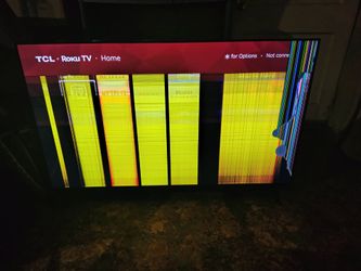 TCL 50" 4K Roku TV (50S451) — For Parts/Repair — Powers On, Cracked Screen