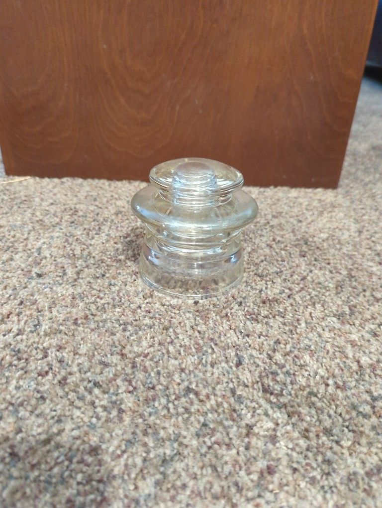Vintage Hemingray 53 Clear Glass Insulator - Collectible Antique