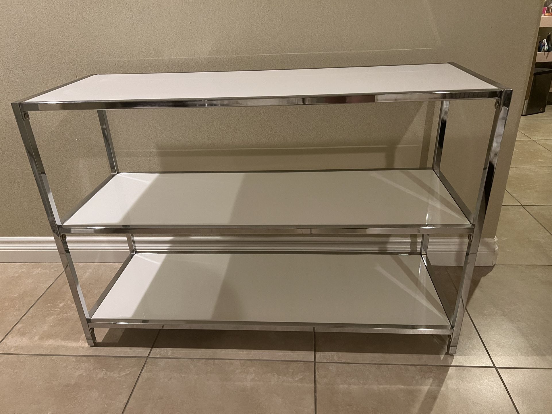 White Gloss Table Shelves 