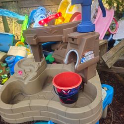 Price is firm.. children's hand pump water table and pool