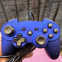 GameStop Playstation 3 USB Wired Controller - PS3 Blue
