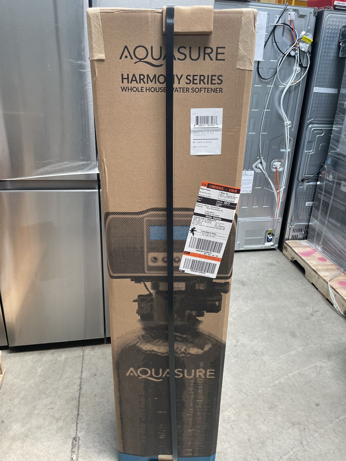 AQUASURE Harmony Series 64,000 Grain Electronic Metered Water Softener with Sediment and Carbon Pre-Filter
