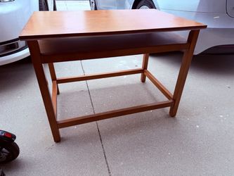 Solid Wood Coffee Table with Storage Shelf – Modern Design – 35” x 24”