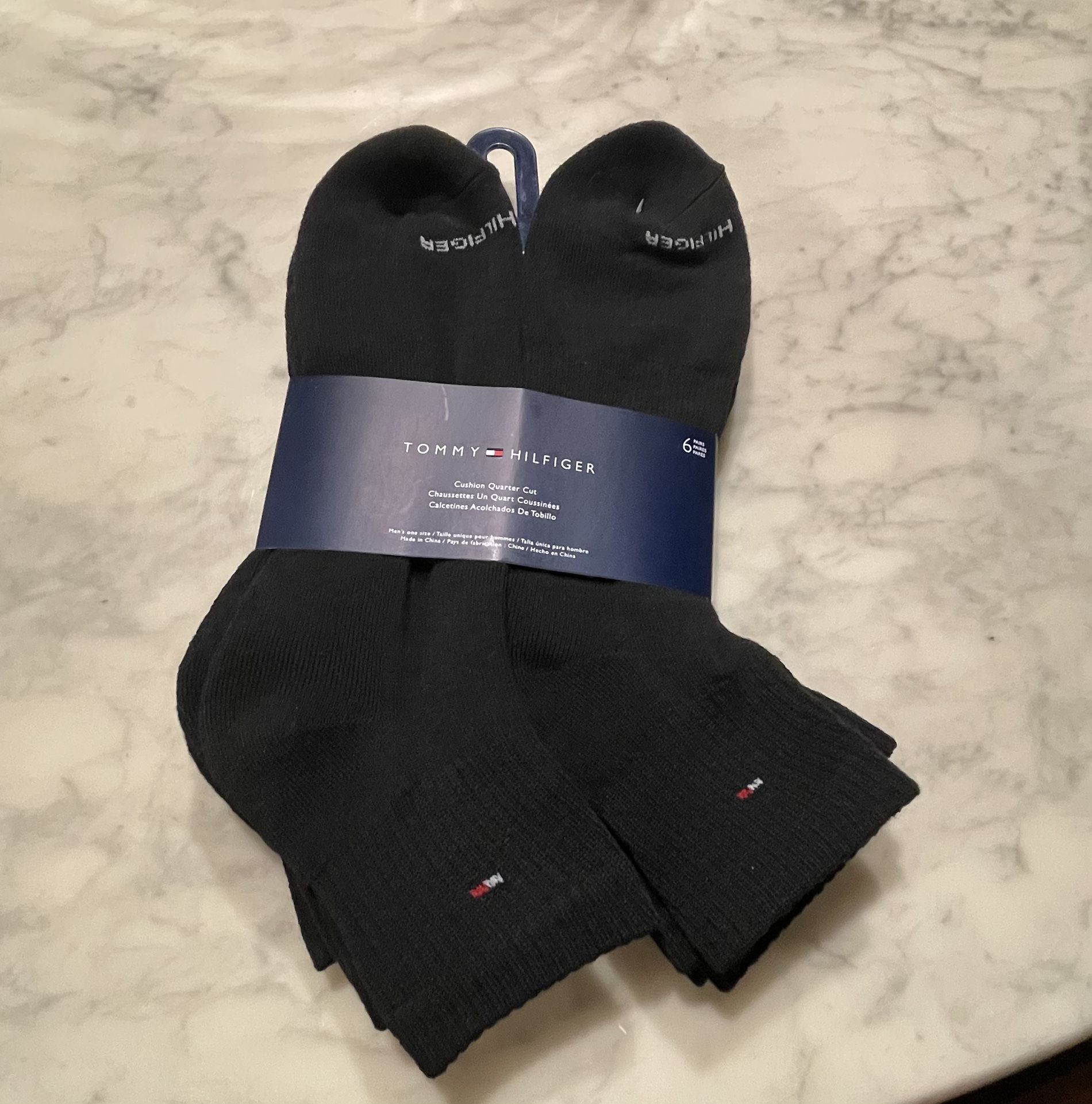 6 New TOMMY HILFIGER men’s one size socks