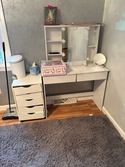 Kids desk and storage