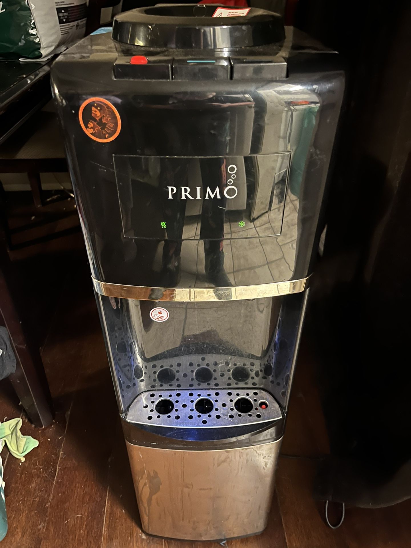 Primo Water Deluxe Dispenser Top Loading, Hot/Cold/Cool Temp, Stainless Steel