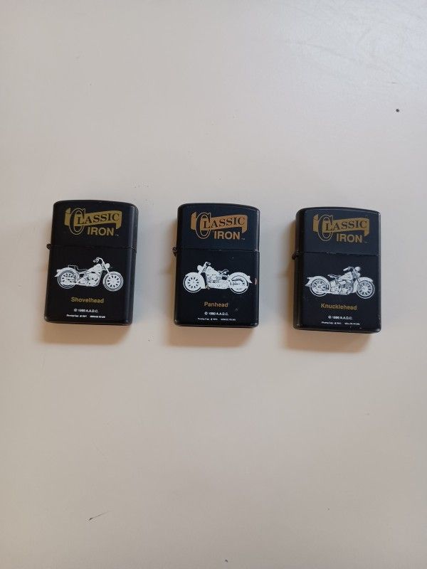 Vintage Lot Of 3 Classic Iron 1990 Knucklehead, Shovelhead And Panhead...