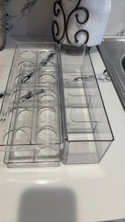 Clear coffee pods and tea holder