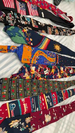 SAVE THE CHILDREN collection , Nine Ties, 100% Silk, Gently Used