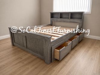 Queen Bed With Drawers