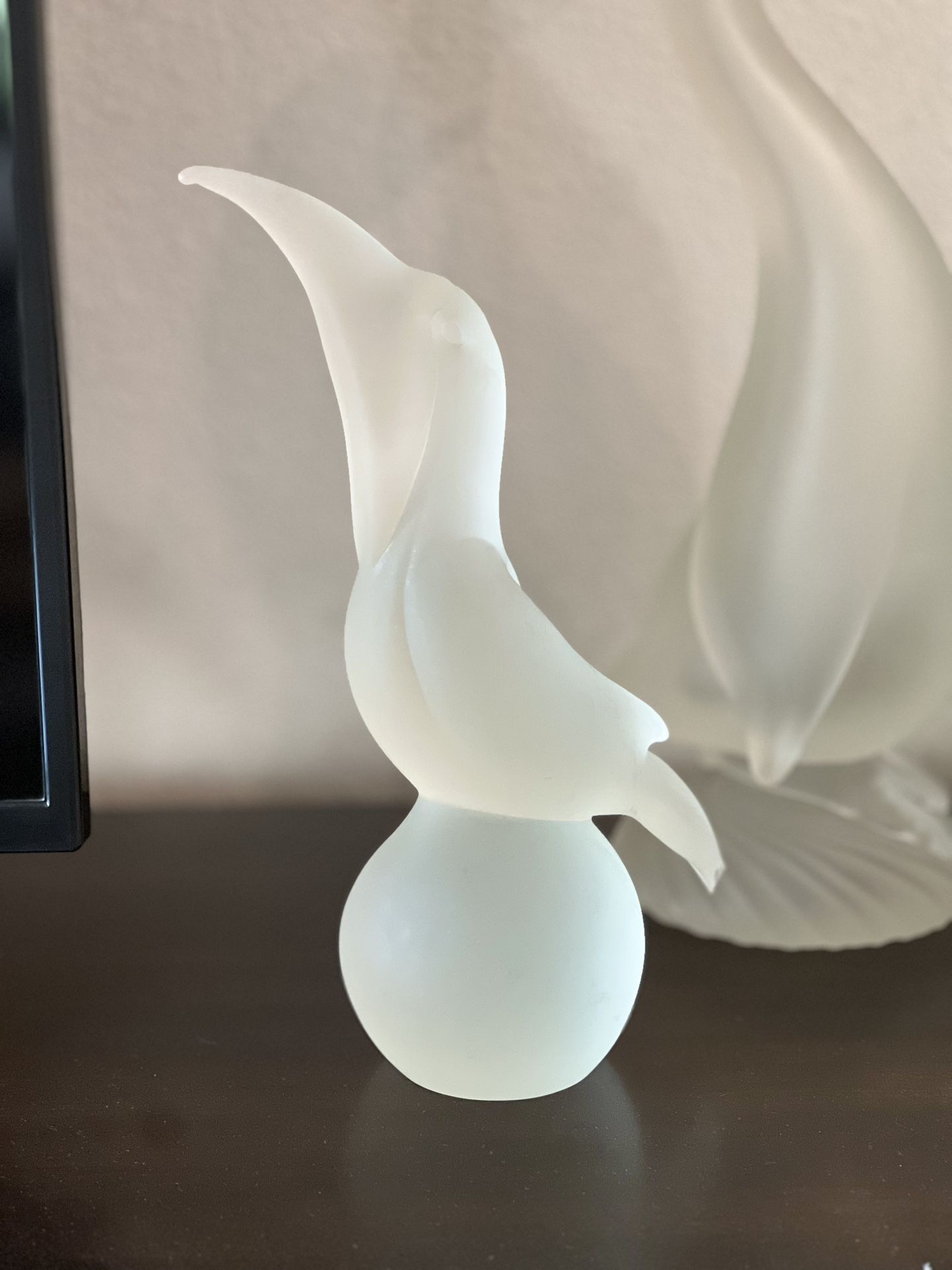 Frosted Glass Figurine Vintage