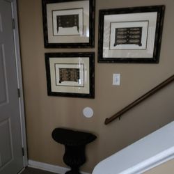 3 PC PICTURES AND PLANT STAND