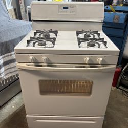 WHIRPOOL GAS STOVE  WHITE  EVERYTHING WORKING ESTUFA DE GAS MUY BUENA