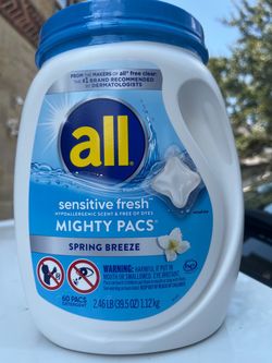 All detergent pods for sensitive skin (60 pods) $12