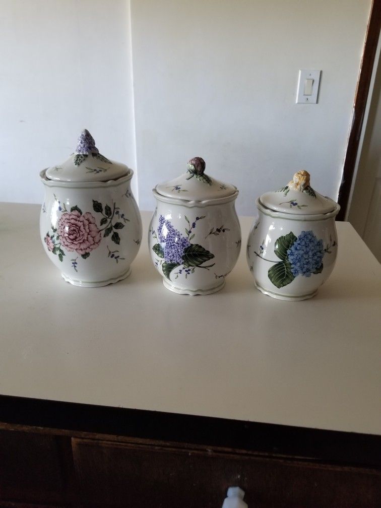 Vintage Princess house garden Canister Set
